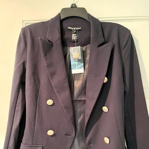Attitude Unknown stretch navy blue blazer